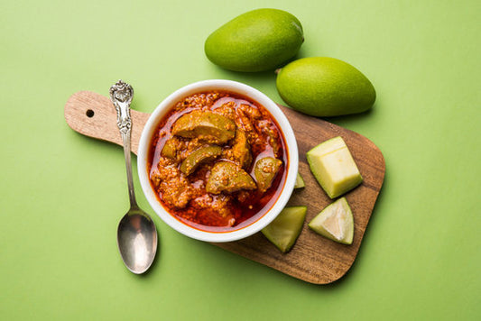 Kaccha Mango Pickle Recipe (with Netaji Mustard Oil)