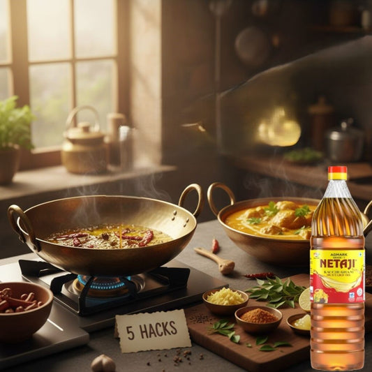 Indian curry prepared with Netaji Mustard Oil