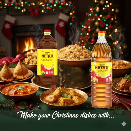 Christmas recipes prepared with Netaji Kacchi Ghani Mustard Oil