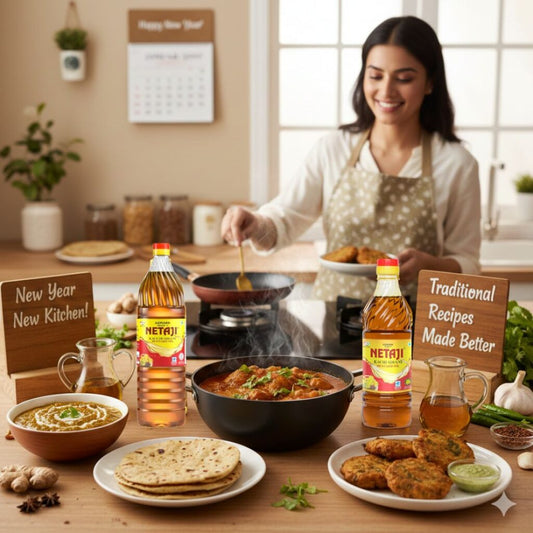 Traditional Indian recipes prepared with Netaji Mustard Oil