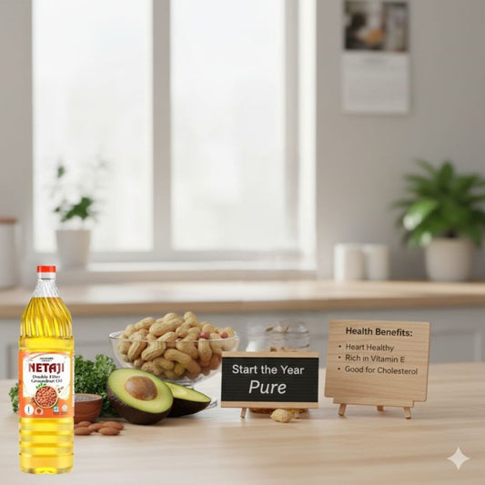 Netaji Double Filtered Groundnut Oil for everyday Indian cooking