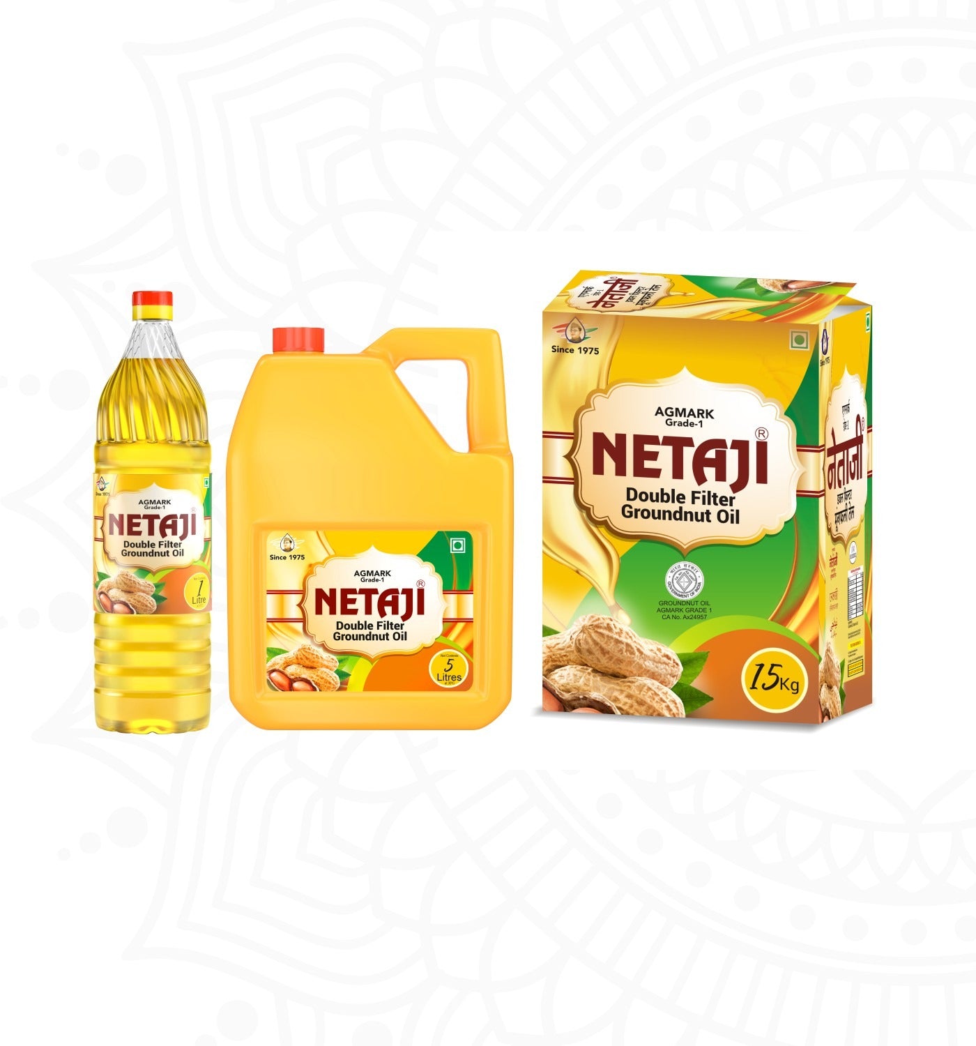 Netaji Double Filtered Groundnut Oil package and product information image