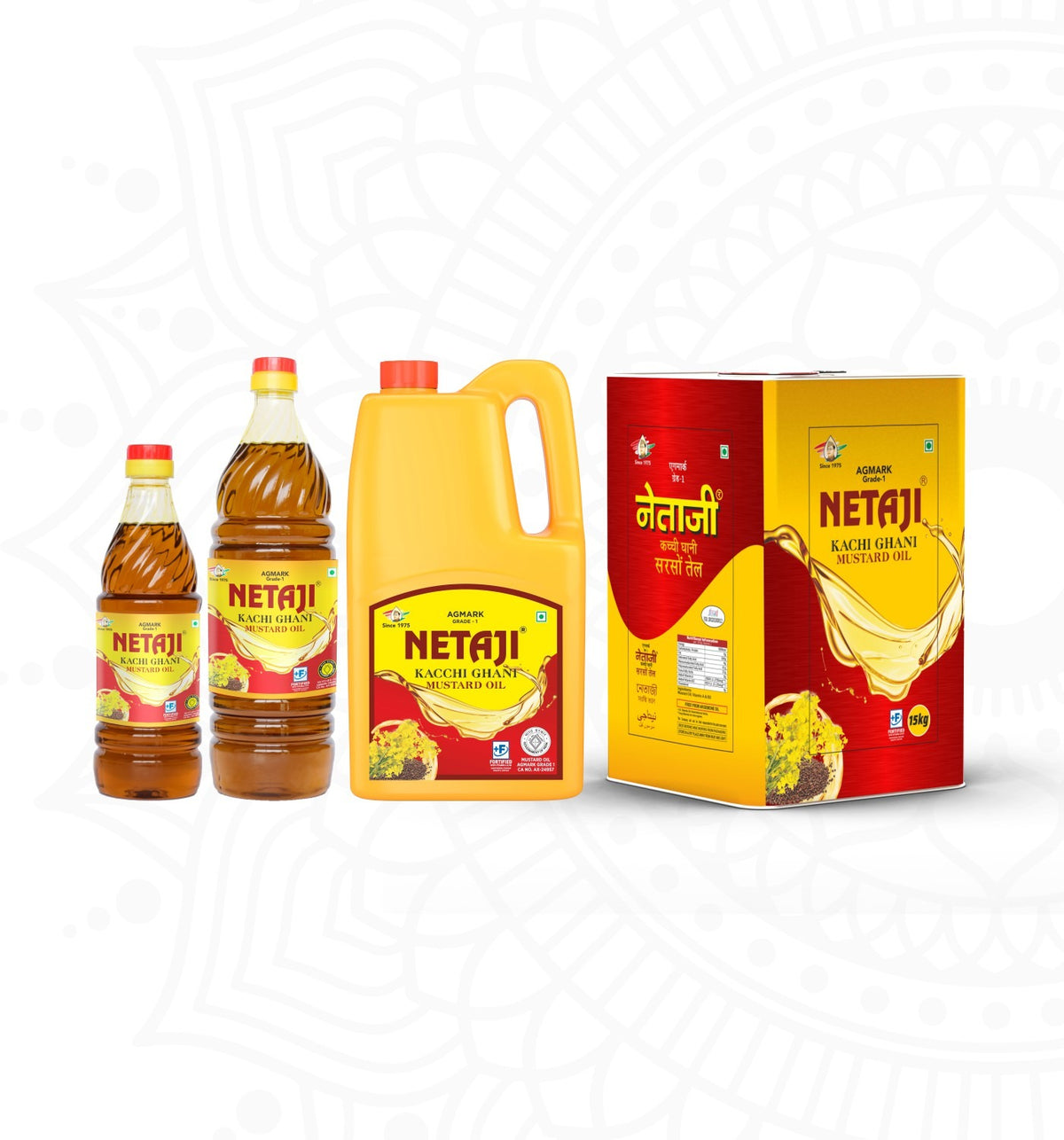 Netaji Kacchi Ghani Mustard Oil products by Ashoka Oil Industries