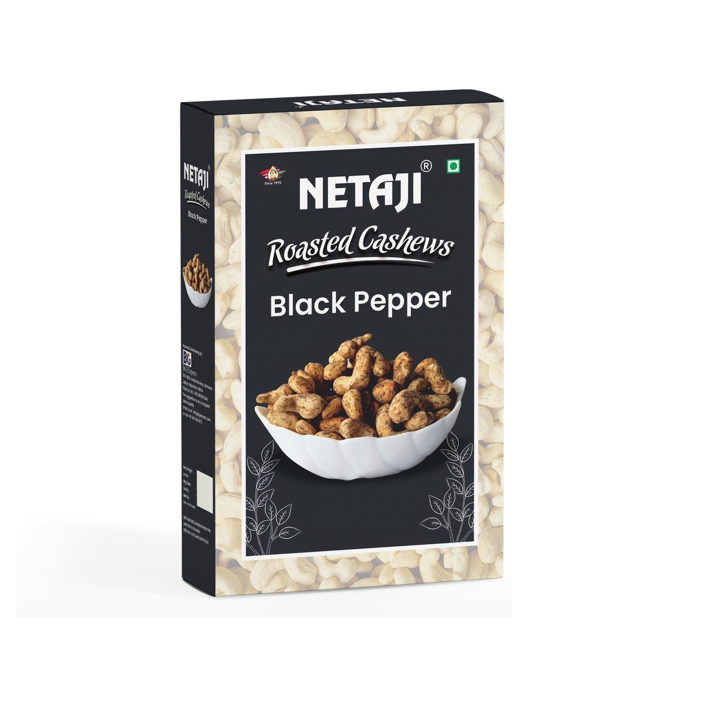 Netaji Black Pepper Roasted Cashew Nuts 250 g BoxAshoka Oil Industries