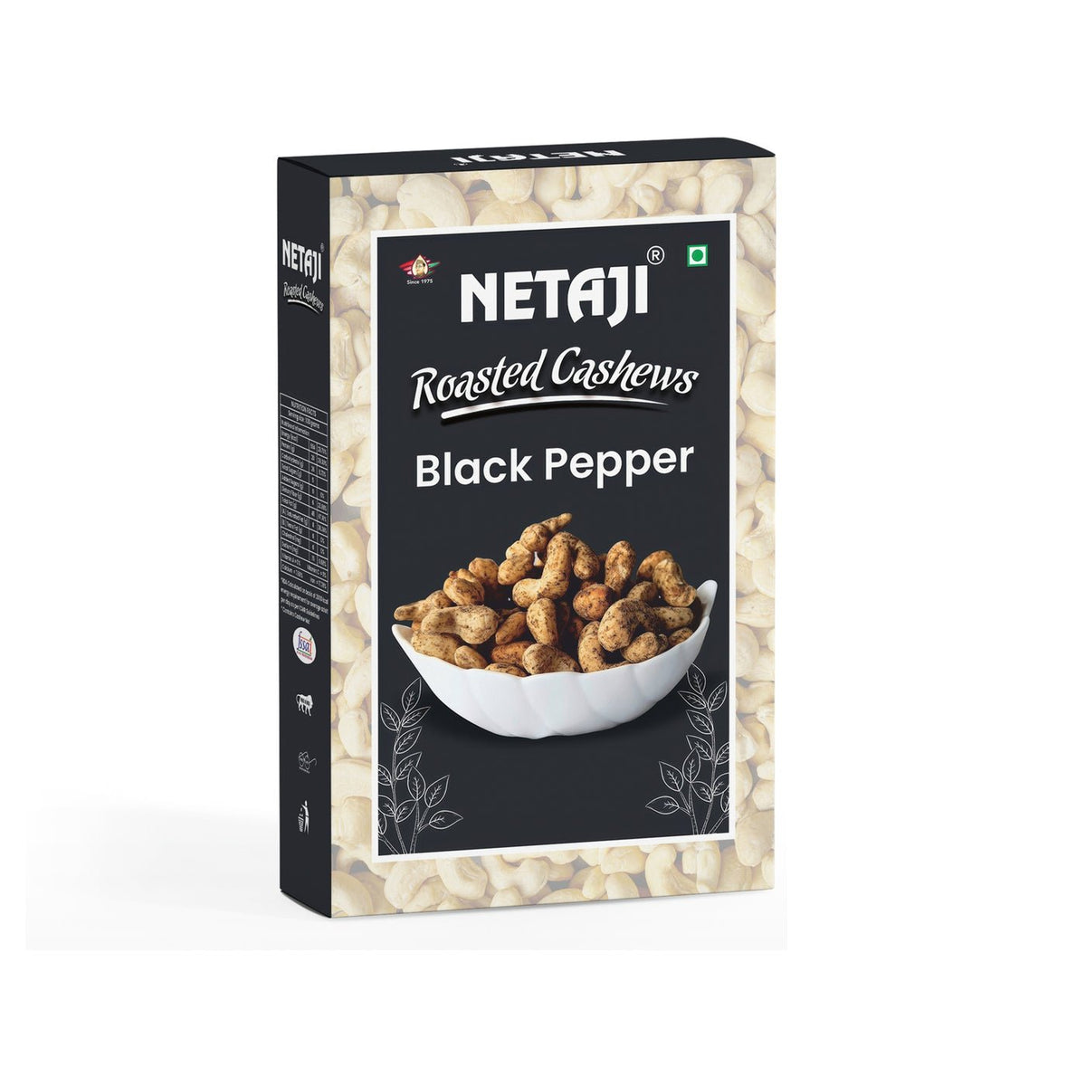Netaji Black Pepper Roasted Cashew Nuts 250 g BoxAshoka Oil Industries