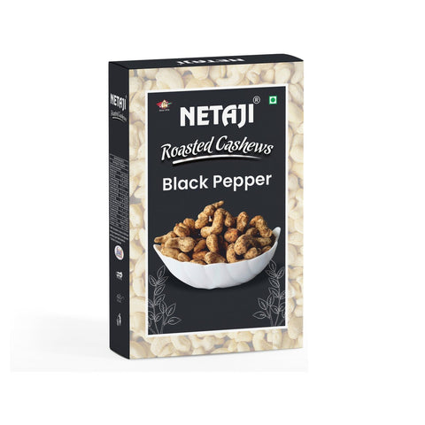 Netaji Black Pepper Roasted Cashew Nuts 250 g BoxAshoka Oil Industries