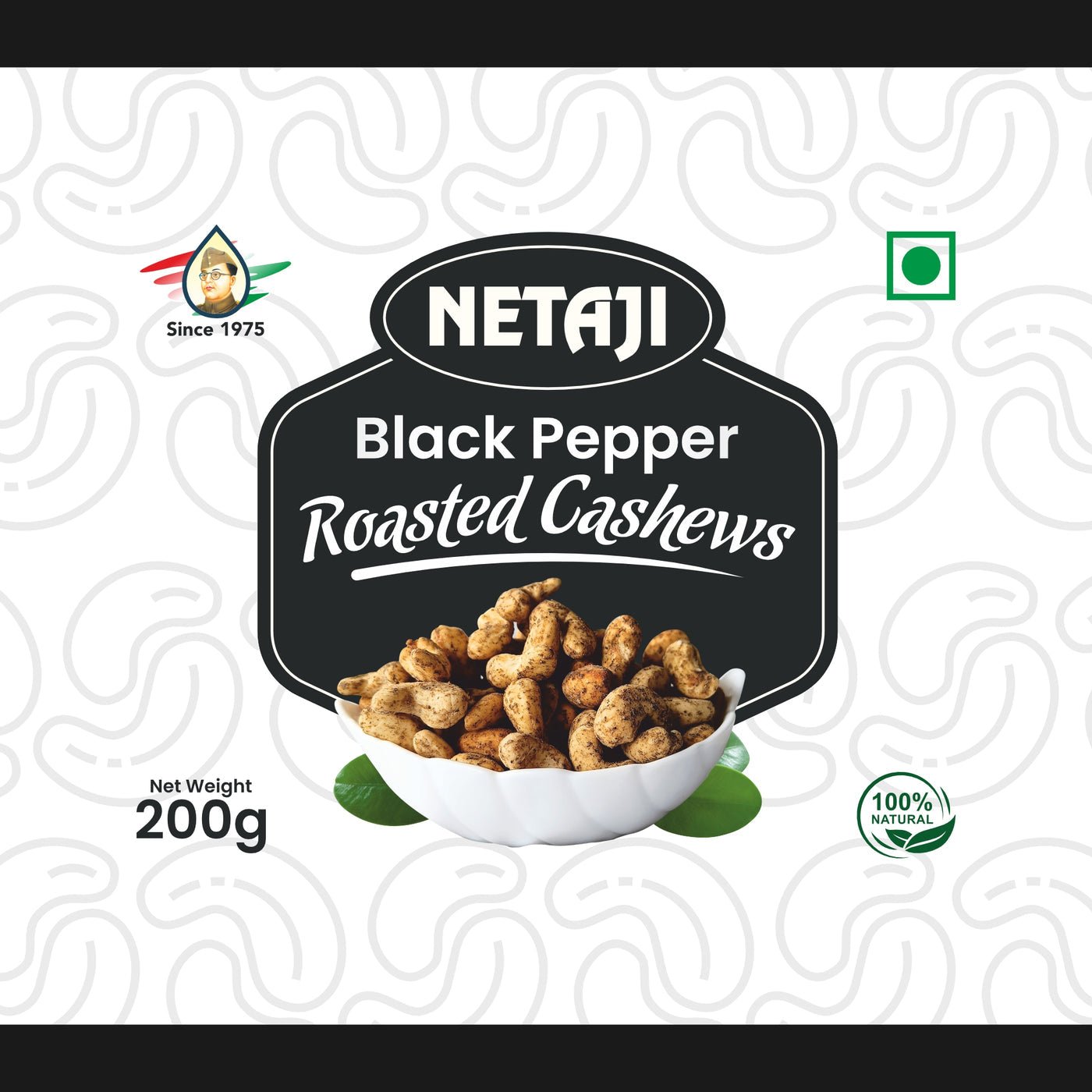 Netaji Black Pepper Roasted Cashew Nuts 250 g BoxAshoka Oil Industries