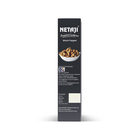 Netaji Black Pepper Roasted Cashew Nuts 250 g BoxAshoka Oil Industries
