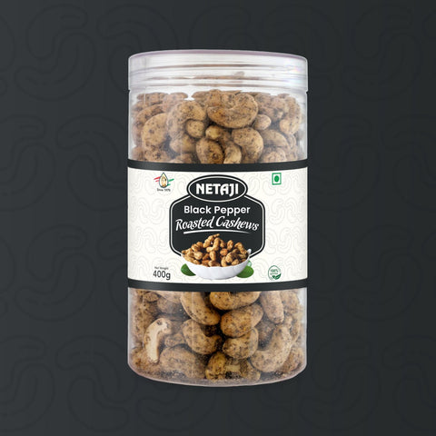 Netaji Black Pepper Roasted Cashew Nuts 400 gAshoka Oil Industries