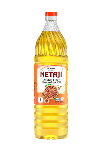 Netaji Double Filtered Groundnut Oil 1 Liter BottleAshoka Oil Industries