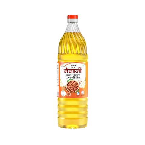 Netaji Double Filtered Groundnut Oil 1 Liter BottleAshoka Oil Industries