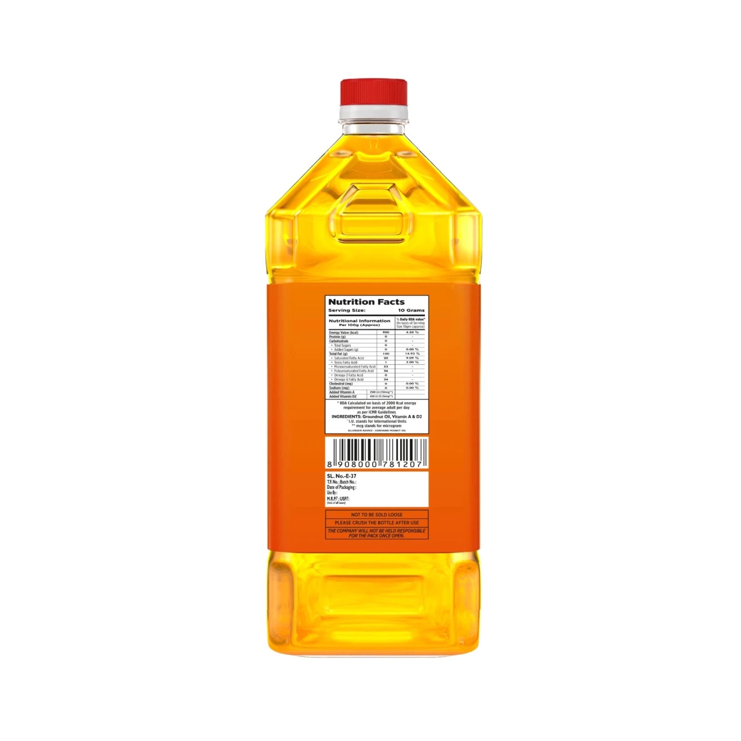 Netaji Double Filtered Groundnut Oil 2 Liter PET BottleAshoka Oil Industries