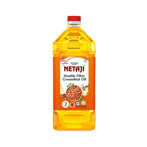 Netaji Double Filtered Groundnut Oil 2 Liter PET BottleAshoka Oil Industries