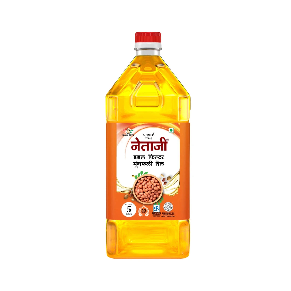 Netaji Double Filtered Groundnut Oil 5 Liter PET BottleAshoka Oil Industries