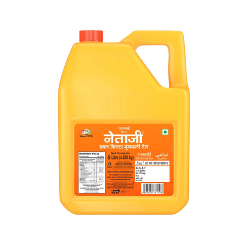 Netaji Double Filtered Groundnut Oil 5 Litre JarAshoka Oil Industries