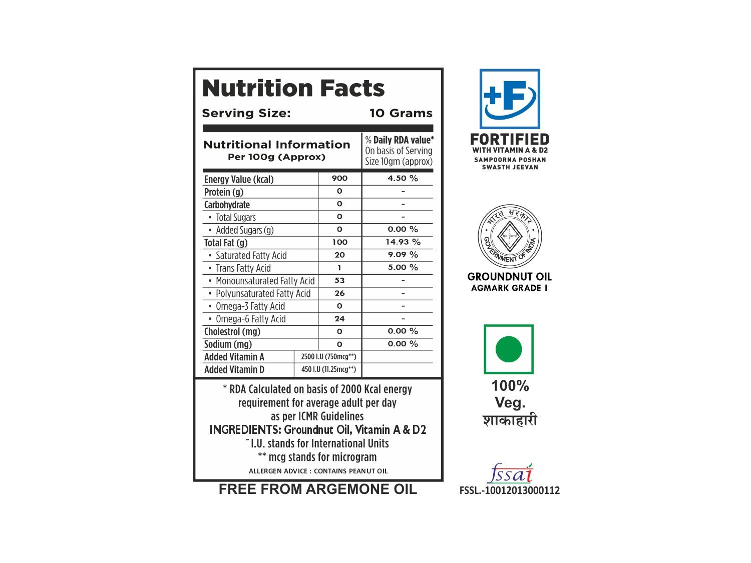 Netaji Double Filtered Groundnut Oil 5 Litre JarAshoka Oil Industries