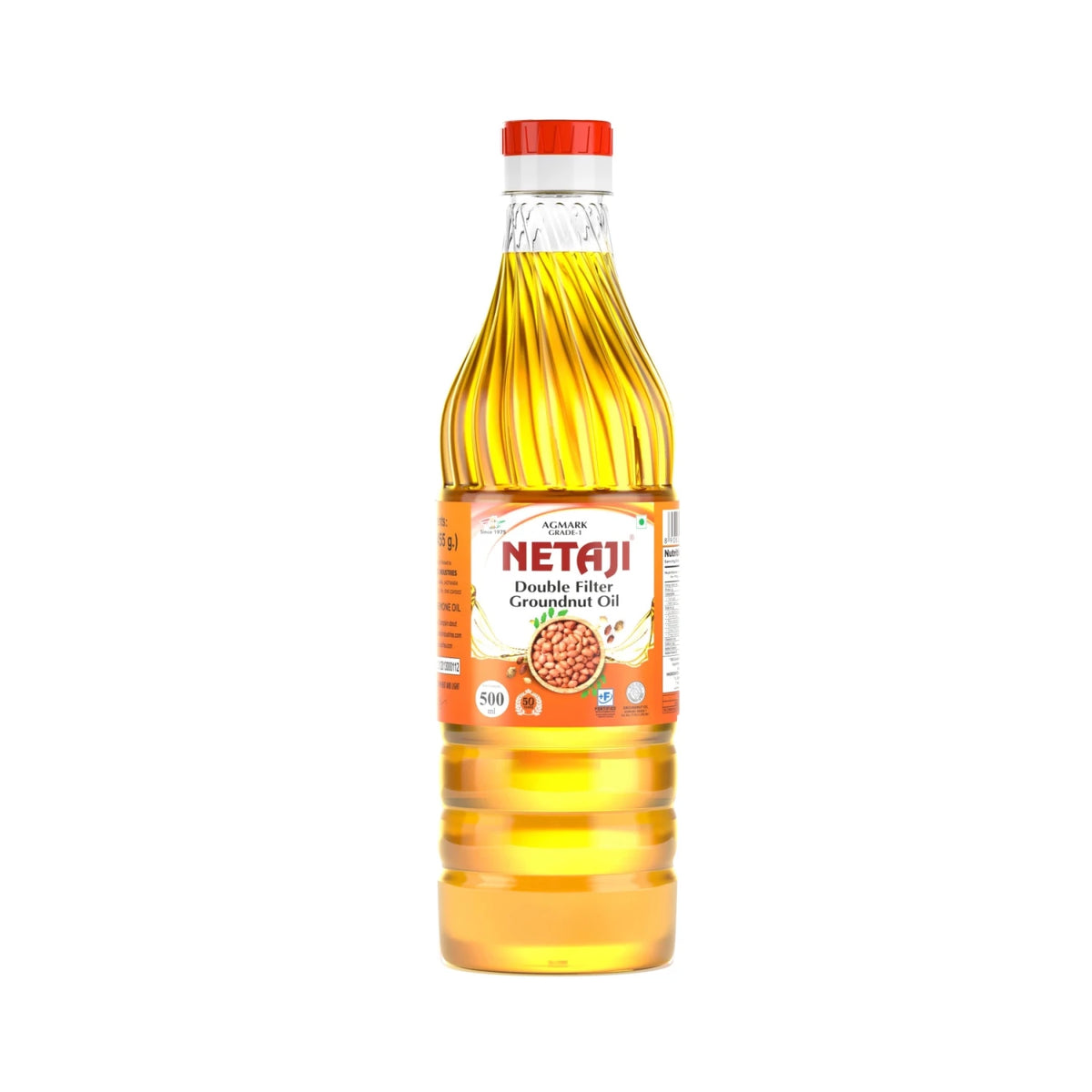 Netaji Double Filtered Groundnut Oil 500ml BottleAshoka Oil Industries