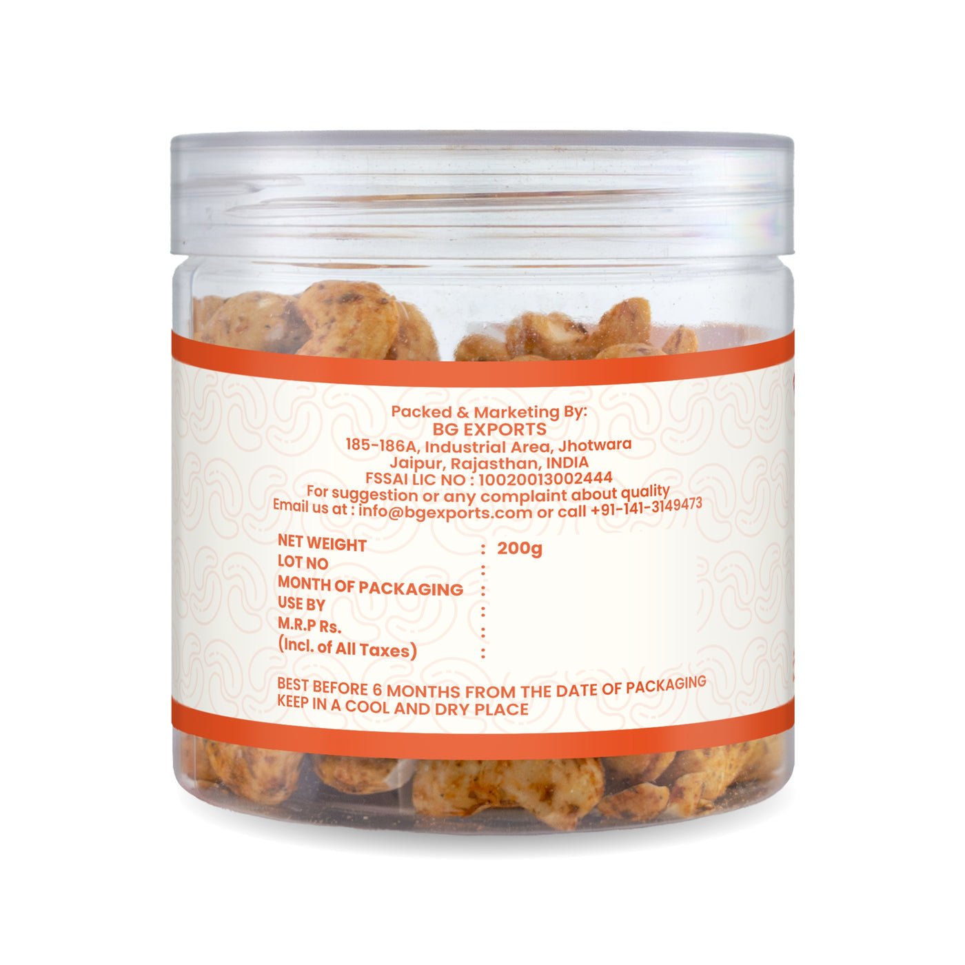 Netaji Peri-Peri Roasted Cashew Nuts 200 gAshoka Oil Industries