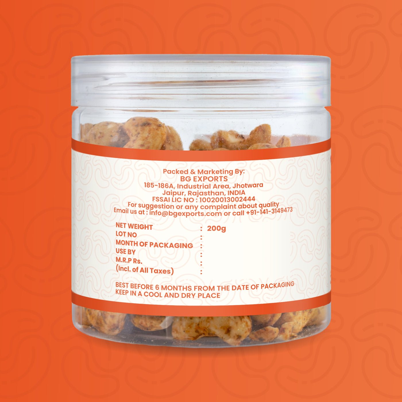 Netaji Peri-Peri Roasted Cashew Nuts 200 gAshoka Oil Industries