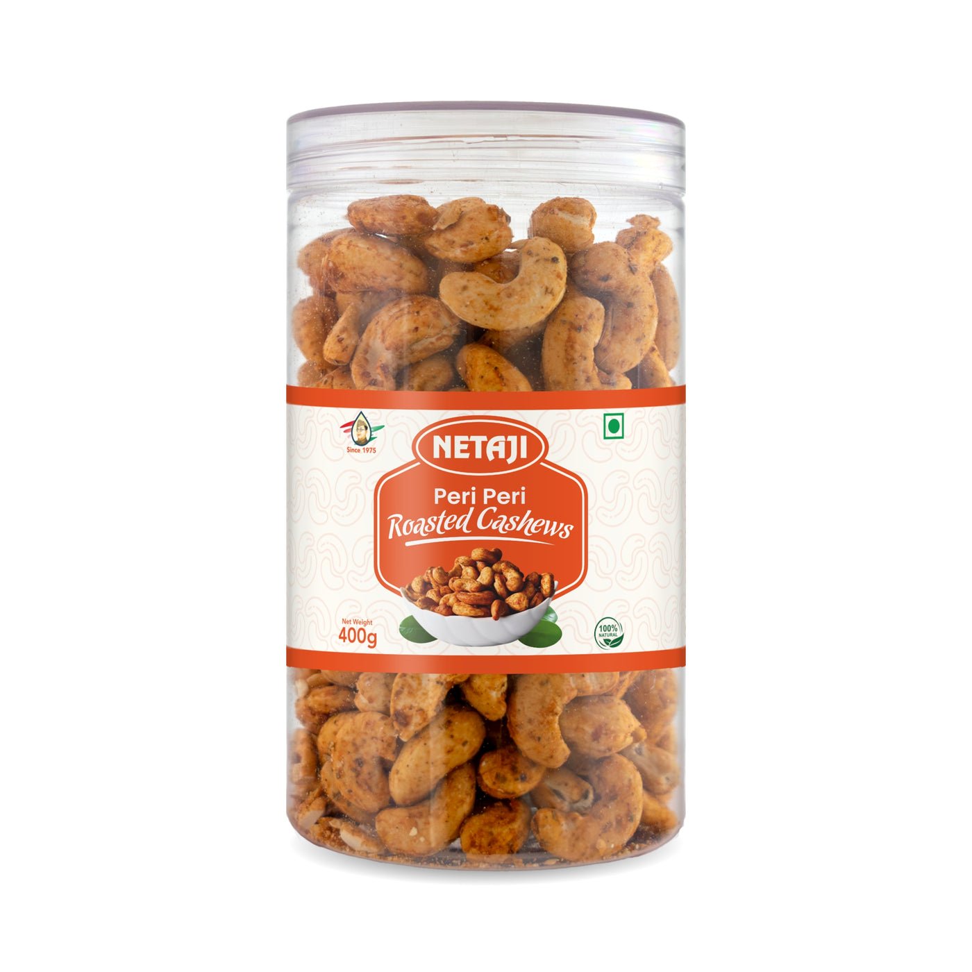Netaji Peri-Peri Roasted Cashew Nuts 400 gAshoka Oil Industries