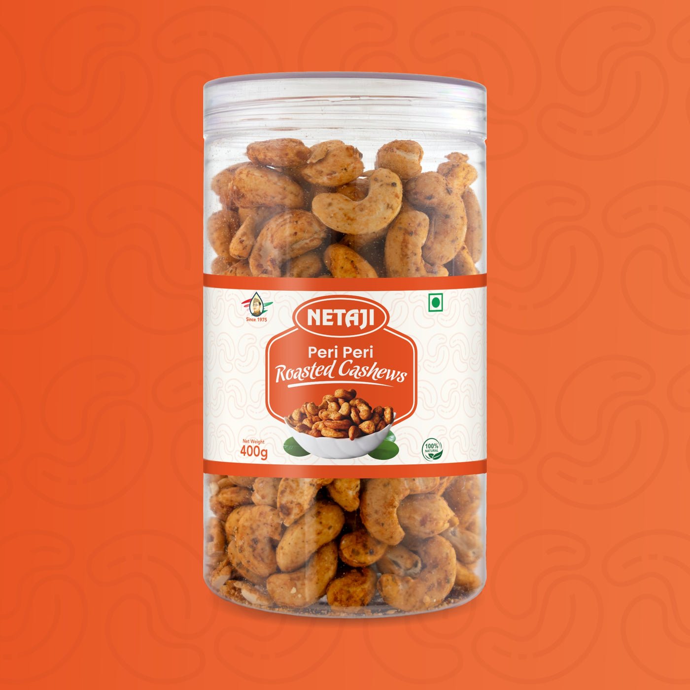Netaji Peri-Peri Roasted Cashew Nuts 400 gAshoka Oil Industries