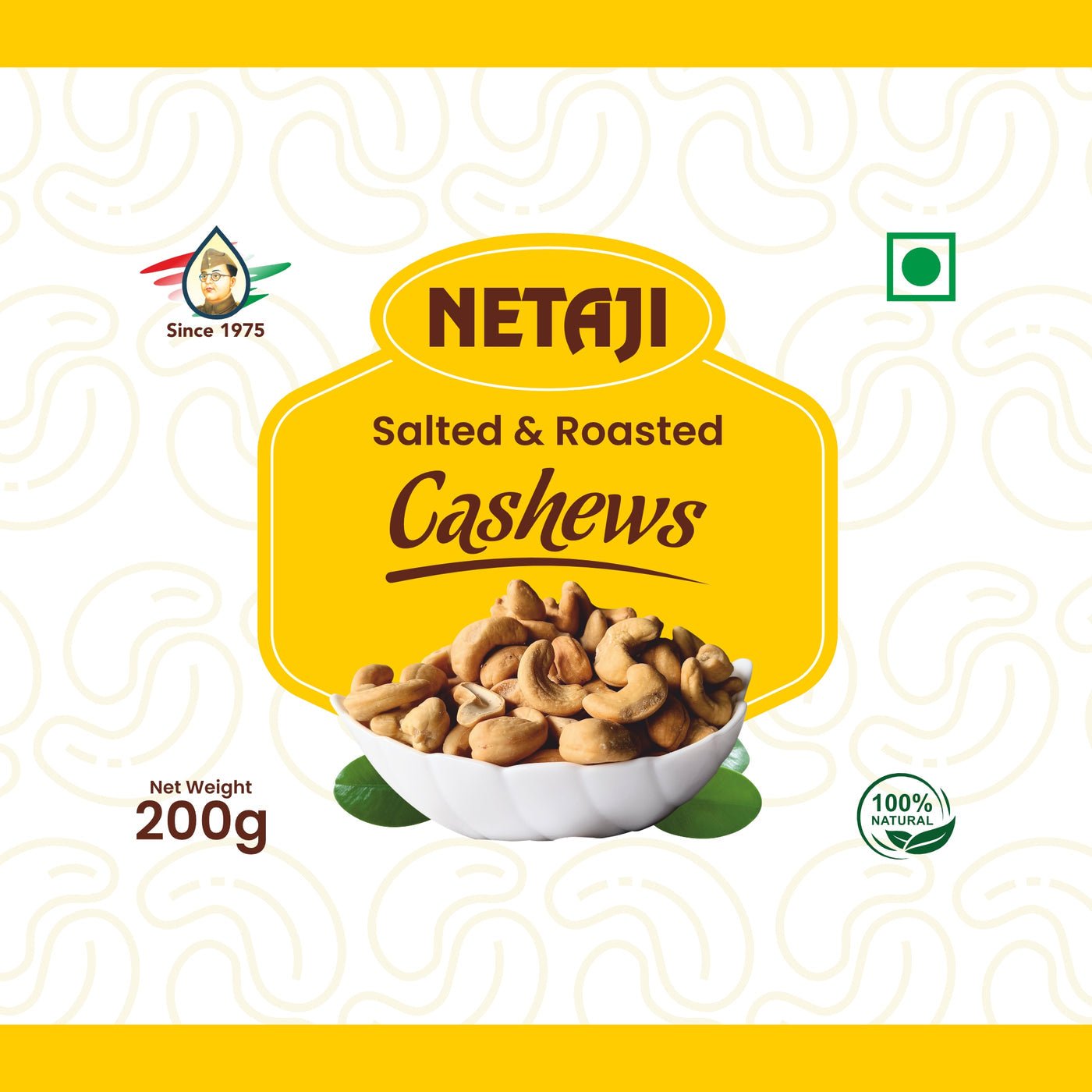 Netaji Salted Roasted Cashew Nuts 200 gAshoka Oil Industries