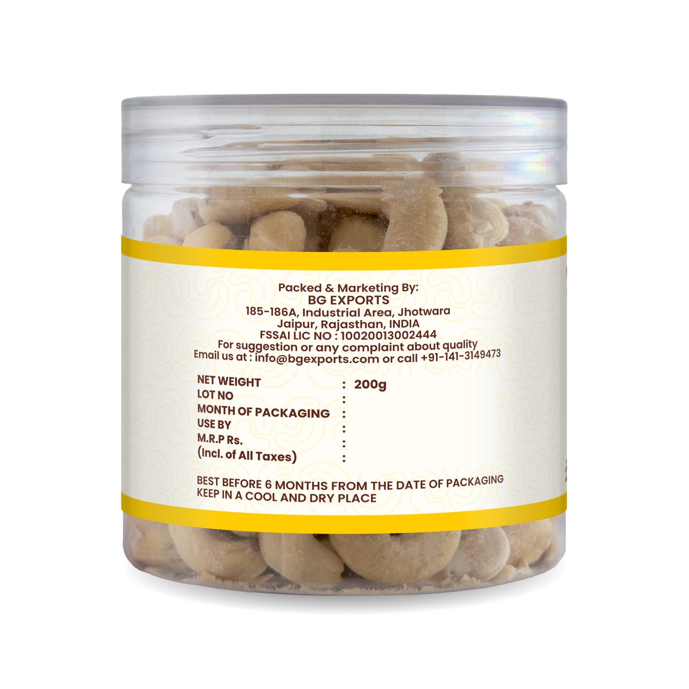 Netaji Salted Roasted Cashew Nuts 200 gAshoka Oil Industries