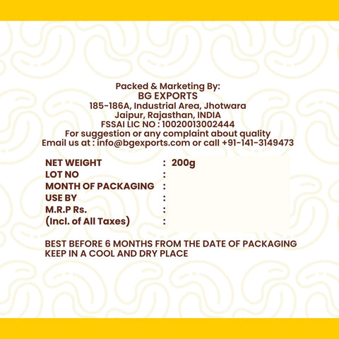 Netaji Salted Roasted Cashew Nuts 200 gAshoka Oil Industries