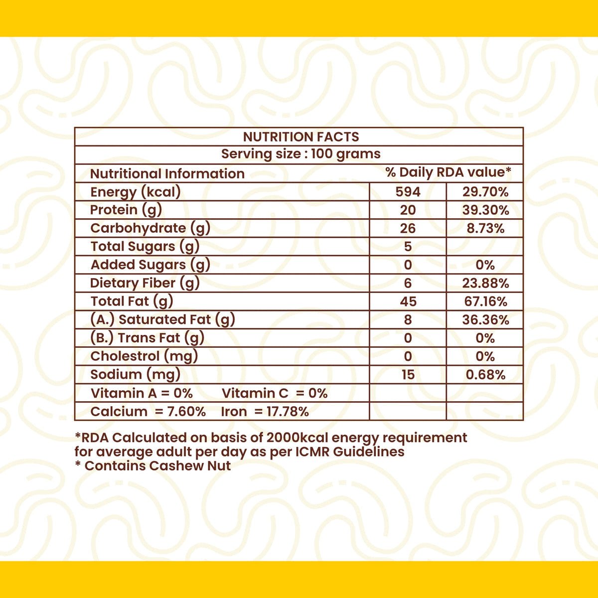 Netaji Salted Roasted Cashew Nuts 200 gAshoka Oil Industries