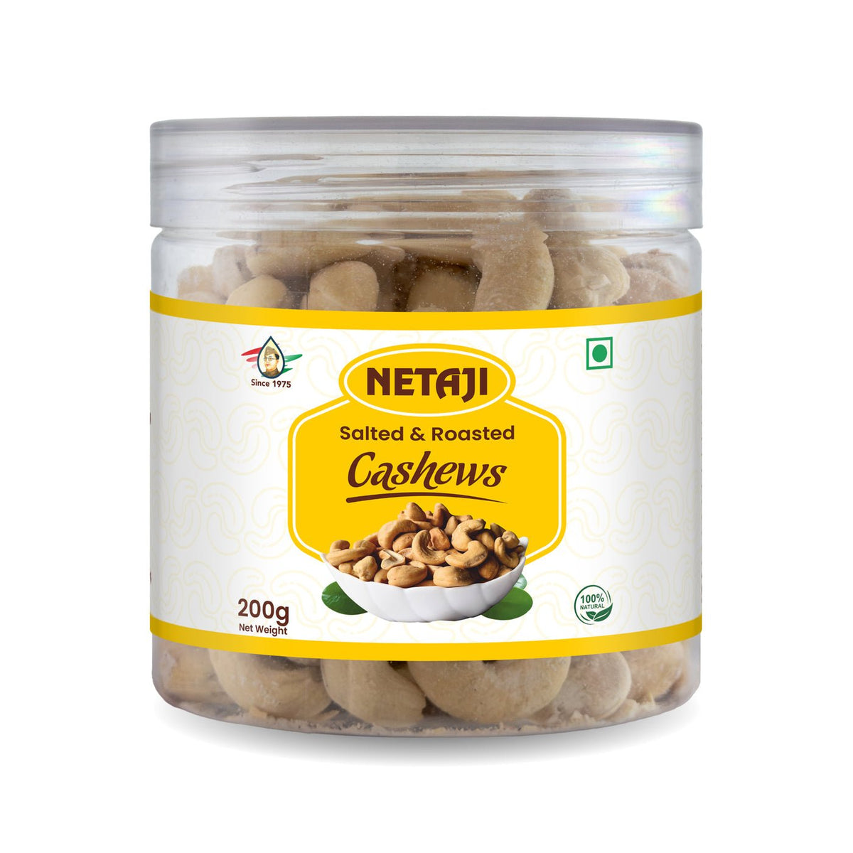 Netaji Salted Roasted Cashew Nuts 200 gAshoka Oil Industries