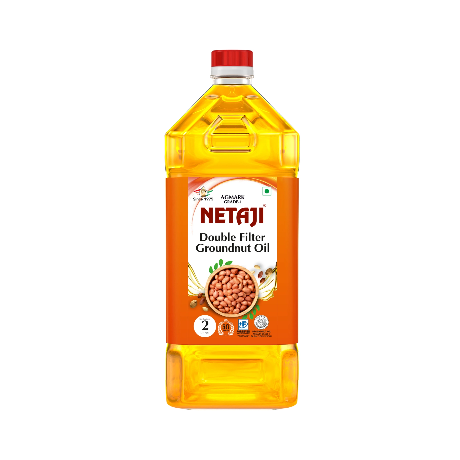 Netaji Double Filtered Groundnut Oil 2 Liter PET Bottle